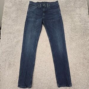 Levi's 510 Mens Skinny Jeans 33x34 (Fits 30x33) Blue Dark Wash Denim